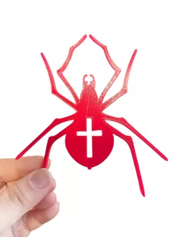Cross Spider, Spider Silhouette with Cross Outline, Garden Spider, Cross Orb Weaver Arachnid