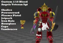 Custom 1/18 Blood Angels Veteran Sgt Space Marine
