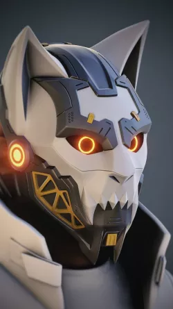 Cyber Cat - cosplay sci-fi mask - digital stl file for 3D-printing