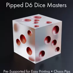 Dice Masters - Sharp-Edged Chaos Pipped D6 - Pre-Supported