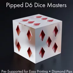 Dice Masters - Sharp-Edged Diamond Pipped D6 - Pre-Supported
