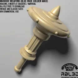 Dragons, Knights n Daggers Golden mace free stl