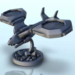 Dual-propeller armed drone 2 (+ supported version) - Vehicle aircraft SF Science-Fiction
