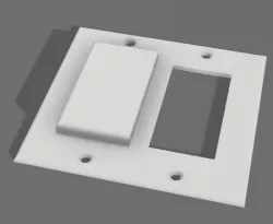 Dual Rocker Switch 1 Covered Plate