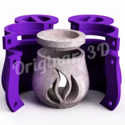 ESSENTIAL OIL BURNER MOLD FOR ESSENCES V2 : FIRE VERSION : ESSENTIAL OIL BURNER MOLD