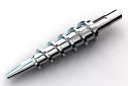 Extruder conical screw