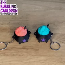 Fidget Cauldron Keychain - Halloween