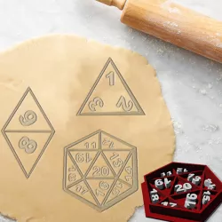 FRP RPG REAL DICE COOKIE CUTTER D20 D4 D8 (COMMERCIAL VERSION)