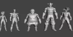 Full Bardock team 3D Model