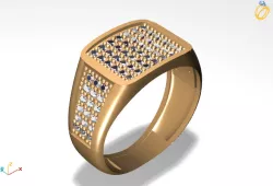 GENT RING STONE DIAMOND STL DETAILS GRAM RING MODELS 3D PRINT MODEL