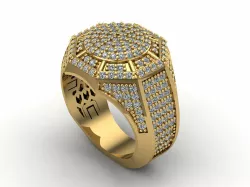 GENT RING STONE DIAMOND STL DETAILS GRAM RING MODELS 3D PRINT MODEL