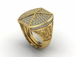 GENT RING STONE DIAMOND STL DETAILS GRAM RING MODELS 3D PRINT MODEL