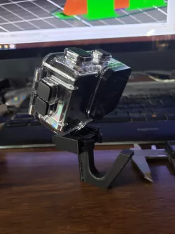 Geocaching Fishing rod with option for action cam mount.