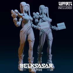 Girl Earth Wizard Normal and Nude 3D print model