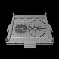 Gothic Dice Tray Insert Half #3