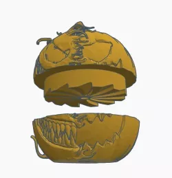 GRINDER HALLOWEEN VENON PUMPKIN PUMPKIN GRINDER 70X70X60MM CHOPPER WEED EASY PRINT GRINDERKING TURBINE 50MMFDM _SLA