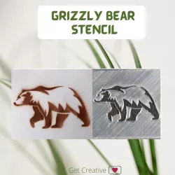 Grizzly Bear stencil
