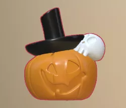 Halloween pumpkin with hat