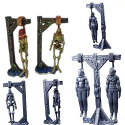 Hanging People and Skeletons Fantasy Resin Miniatures Collection