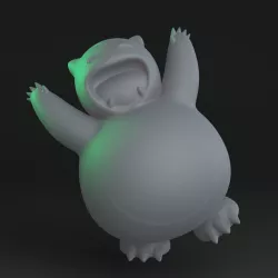 Happy Snorlax 3D print model