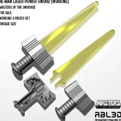 He-man Laser Power Sword 3-piece working set  Vintage (MOTU)