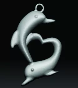 HEART DOLPHIN CHARM
