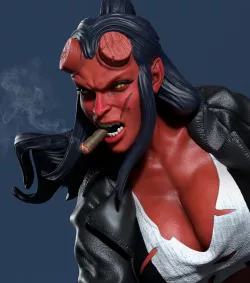 Hellgirl Model1 3D Print