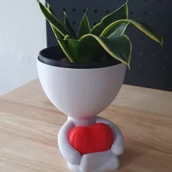 HUG MY HEART - ROBERT PLANTER - VALENTINES - DOBLE PLANTER - VALENTINES PLANTER