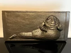 JABBA THE HUTT FROZEN IN CARBONITE FRIEZE, VINTAGE STAR WARS CUSTOM ACTION FIGURE, KENNER 3.75", 1/18, DIORAMA DISPLAY