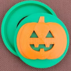 Jack-O'-Lantern Snap Badge