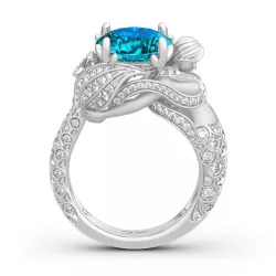 JCR 1009 Goddess of the Sea Sterling Mermaid Ring