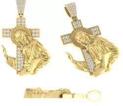 Jesus with Diamond Cross