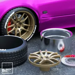 Kai Style DEEP Dish wheel set for diecast and RC model 1/64 1/43 1/24 1/18 1/10....