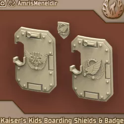 Kaiser's Kids Boarding Shields & Badge
