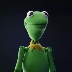 Kermit frog FLEXI PRINT-IN-PLACE