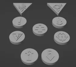 kill team Tokens and 10 wound count marker