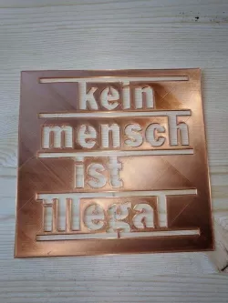 KMII Stencil (kein mensch ist illegal) Schablone