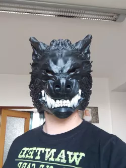 Krampus wolf head mask