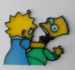 Lisa hanging Bart