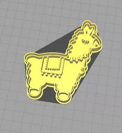 Llama Cookie Cutter + Stamp