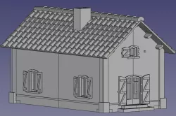 Maison garde barrière echelle H0 1/187