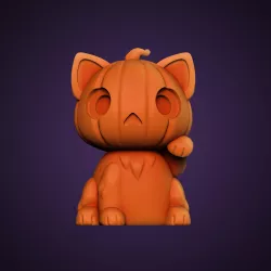 Maneki neko - pumpkin head