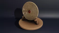 Medieval miniature archery target