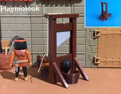 Medieval miniature guillotine for playmobil scale figures