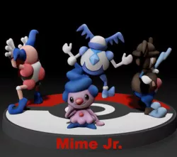 Mime Jr.,Mr. Mime,Galarian Mr. Mime,Mr.Rime,  - POKÉMON FIGURINE - POKÉMON UNITE