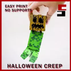 Minecraft Creeper Halloween Edition Flexi articulated