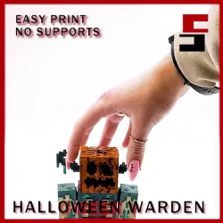 Minecraft Warden Halloween Edition Flexi articulated print-in-place