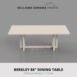 Miniature Dining Table, Williams-Sonoma-Inspired Miniature, Berkley 86 Mini Table, Dining Table Dollhouse
