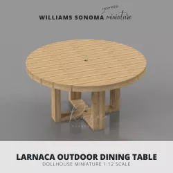 MINIATURE Larnaca Outdoor Dining Table, Williams Sonoma Inspired,  FOR 1:12 DOLLHOUSE
