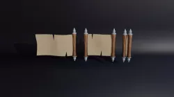 Miniature magic wizard scroll